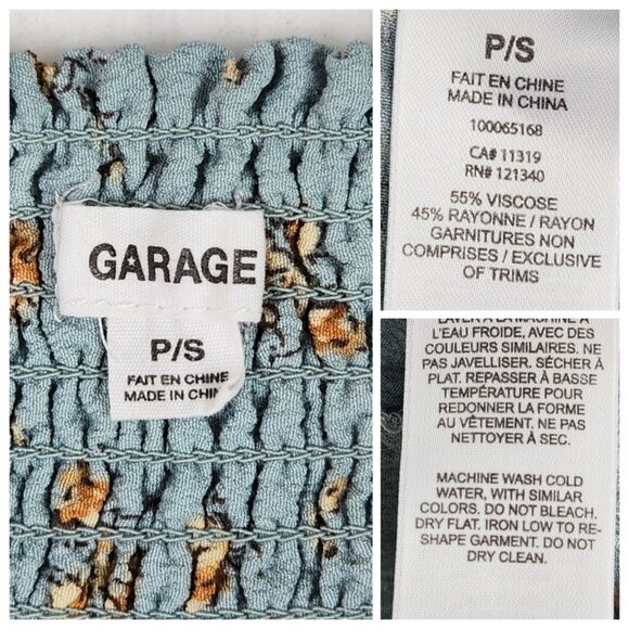 Garage Floral Mini Skirt Size Small Blue - Picture 3 of 8